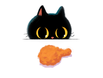 Chicken👀 blackcat cat characterdesign cute doodle drawing emoji halloween illustration