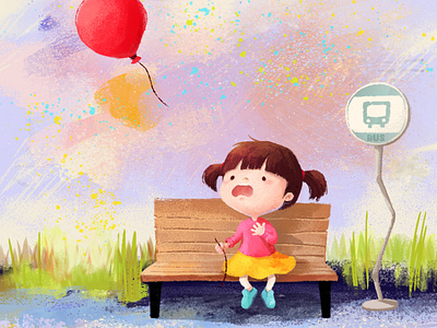 🎈👧 balloon character children childrens book childrens illustration cute doodle drawing girl illustration
