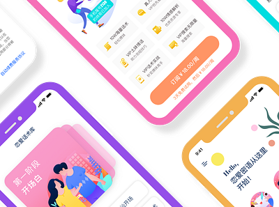 Love talk illustration ui