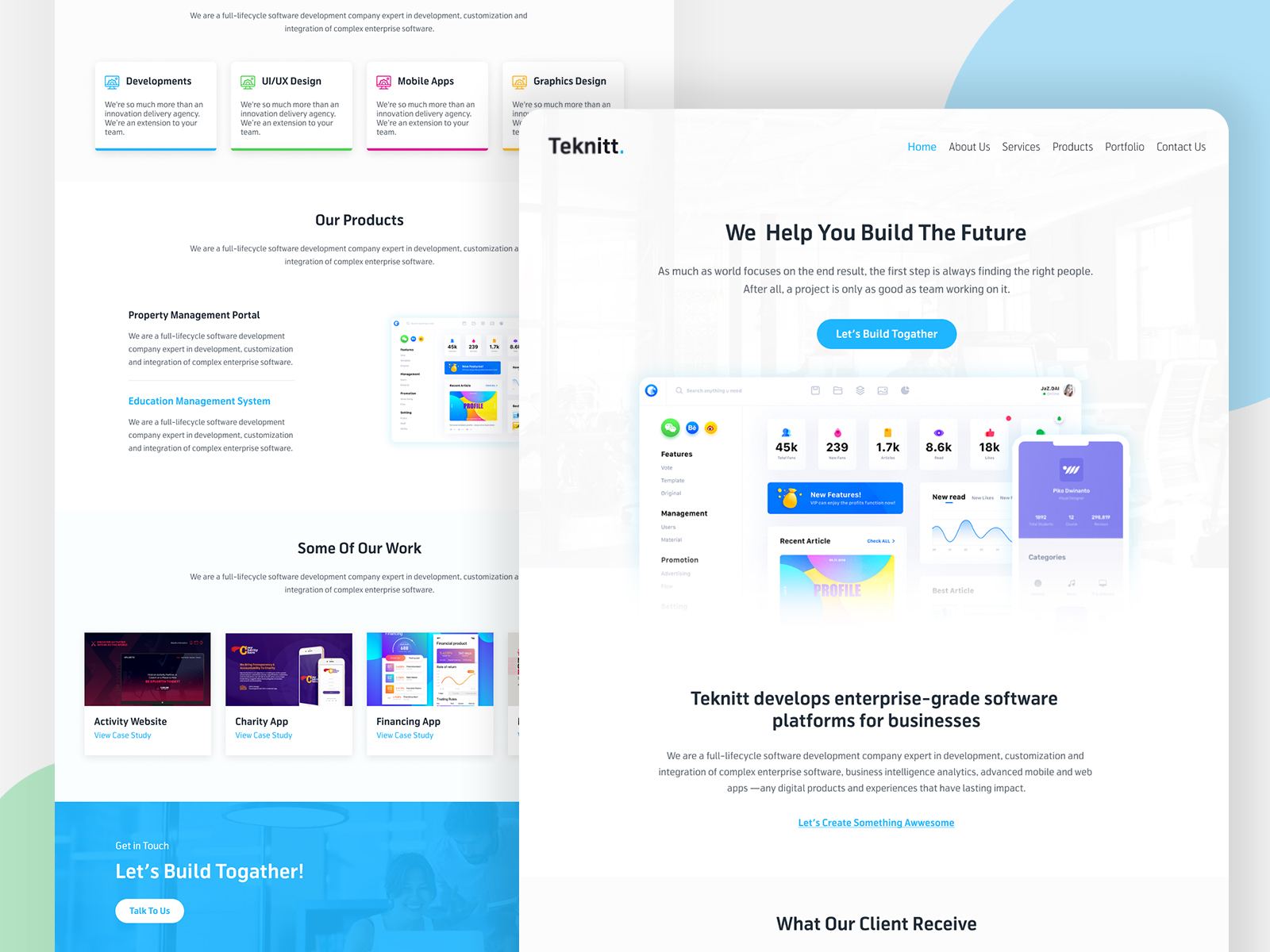 IT Services Company Website Design by Umer Nasim on Dribbble