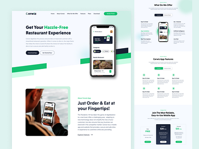 Mobile App Landing Page cerwiz figma minimal ocstudios ui website design website landing page