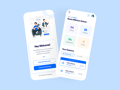 Learning Management App app design figma lms minimal mobile ui ui uidesign