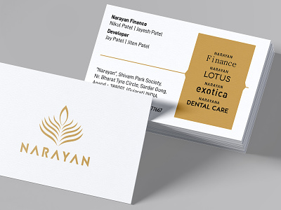 Narayan Exotica Business Card Design