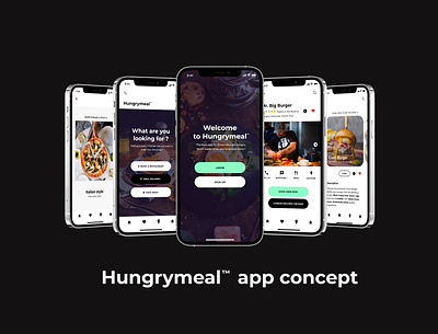 UI/UX - Hungrymeal FoodApp concept delivery design food app hungrymeal ios ios app design paczek reservation restaurant restaurant app takeaway theo theopaczek ui ui design ux ux design xd design