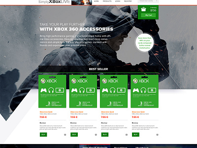 Xbox Game Shop e commerce game website green website online shop ui design ux design xbox shop