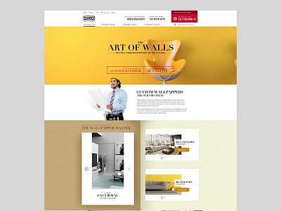 SiroWallpaperArt clean fresh furniture interior website material design ui unique design ux website