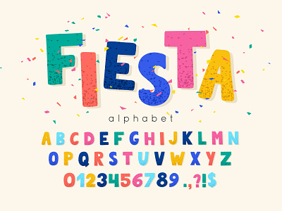 Fiesta and Festival Alphabet abc alphabet colorful design festival fiesta letter number vector