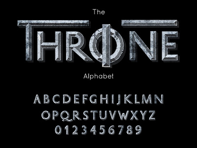 Throne vector alphabet abc alphabet design letters medieval number stone throne typography vector