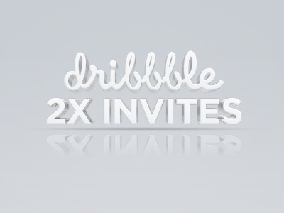 2x Invites 3d digiguru invites text