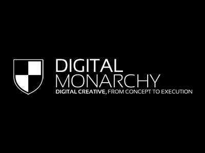 Digital Monarchy black logo white