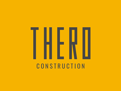 Thero Construction construction grey logo type yellow