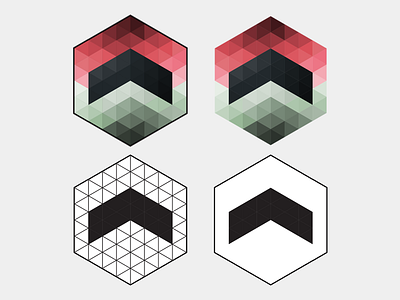 Airbrne Logo Varients black geometry logo white