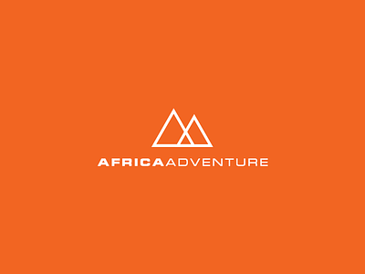 Africa Adventure adventure africa geometry logo orange white