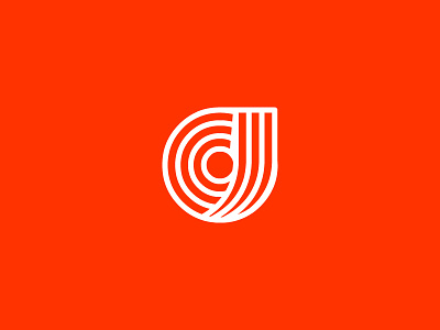 CJ logo cj craig jamieson logo orange white
