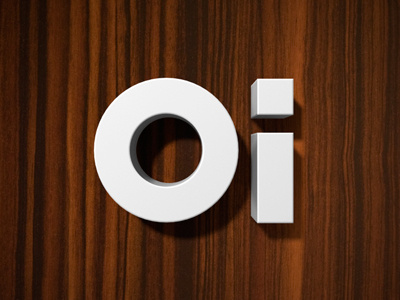 Ogilvy Interative logo in 3D 3d logo ogilvy interactive oi wood