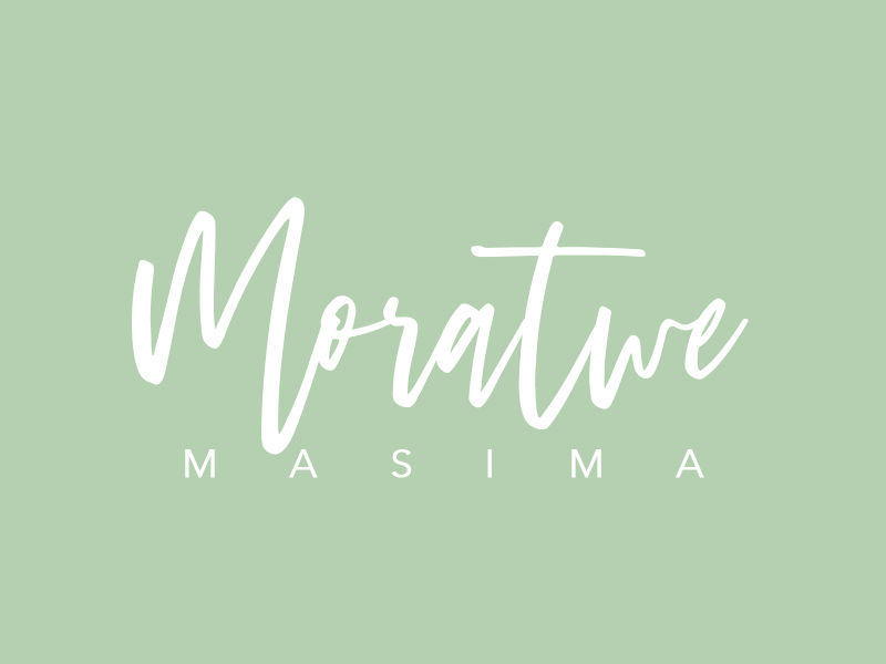 Moratwe Masima blue green logo logo design pink script