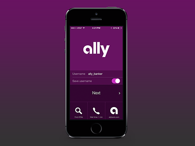 Ally Bank for iOS 7 ally bank ios ui