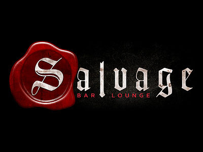 Salvage bar grunge logo lounge seal signage stamp type