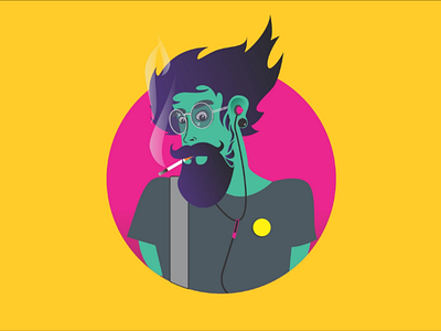 Expetiment character design flat design graphic design illustration neon colors vector design