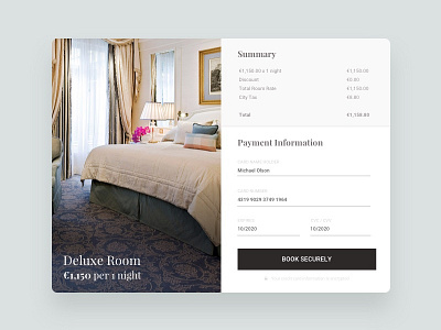 Daily UI #2 - CC Checkout cc checkout dailyui form fourseasons hotel luxury paris ui ux