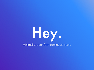 Coming Up coming soon gradient minimal minimalist personal portfolio simple typography website