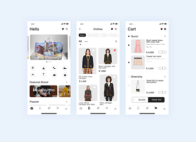 Interface Design For Shopping App design ui 应用程序