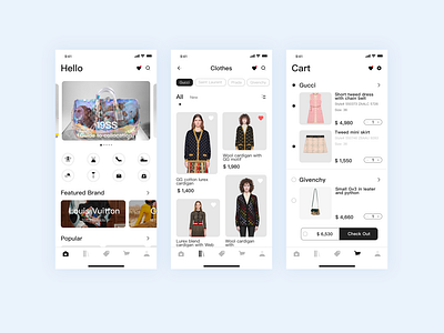 Interface Design For Shopping App