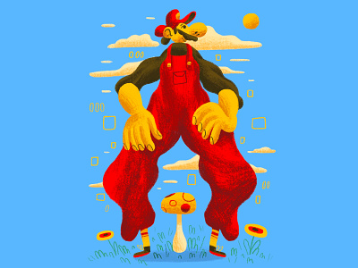 Weird Mario art direction character design color colour fun graphic illustration nintendo personal retro videogame
