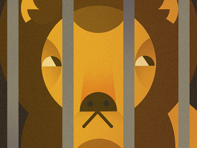 Lion animal bars concept graphic illustration lion shapes simple