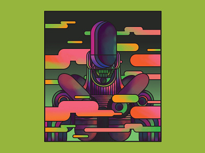 Alien alien art direction character design color colour film graphic illustration movie vector