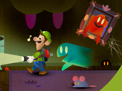 Luigi's Mansion gamecube ghosts illustration luigi luigis mansion mansion nintendo poltergust 3000 super mario bros