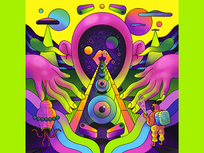 Space Oddity - Affinity advertising affinity affinity designer art direction color colour fun graphic illustration psychedelic retro surreal vector vector art vector illustration