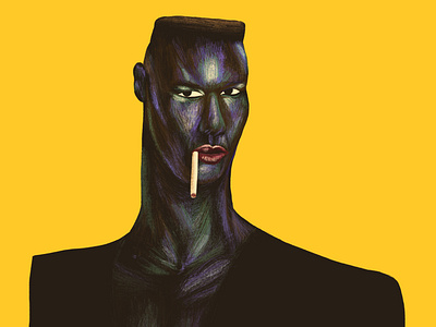 Nightclubbing - Grace Jones abstract album album art album cover art design drawing graphic graphic art graphic illustration green purple illo illustration music personal personal work procreate project yellow