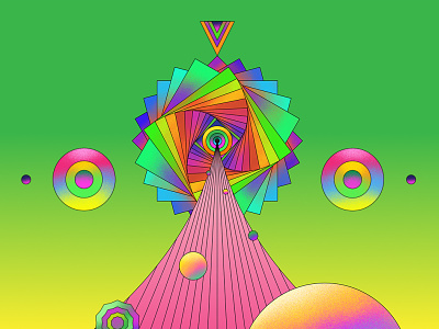 Void - Wow x Wow abstract abstract art artshow bright colors colours exhibition fun illustration landscape persona work personal psychedelic psychedelic art psychedelic illustration psychedelic landscape surreal vector vivd