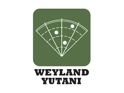 Weyland Yutani 50s alien film green logo motion tracker movie retro the company weyu