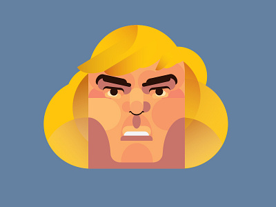 He Man's Head experiment figures he man illustrator masters of the universe personal vector