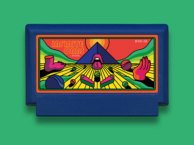 Infinite Orbs - Famicase 2018 bright cart famicase famicom foot hand landscape mouth nes orbs pyramid tongue