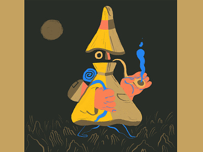 Druid character design colors drawing druid fun hat ipad mage pipe procreate self initiated travel