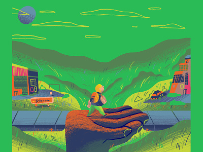 Careers editorial - TES bright character design color colour editorial editorial illustration education illustration landscape travel