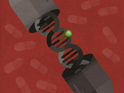 Mutant DNA strand design dna drugs editorial graphic illustration mit mutant mutation science