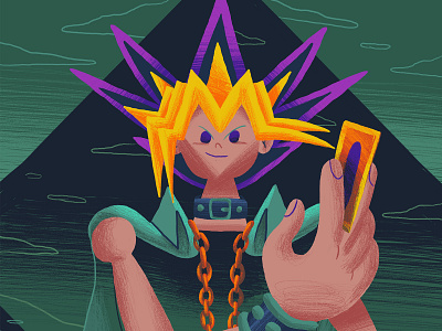 Yami Yugi - Yu Gi Oh Art Show anime art direction art show character character design exhibition gallery 1988 illustration official television yu gi oh