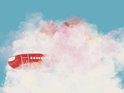 In the clouds aeroplane banner branding concept children illustration childrens book clouds cute illustration design illustration illustration art poster poster art poster design process procreate art ui uidesign