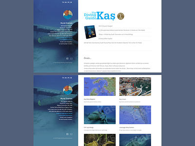 The Diving Guide Kaş book cover book layout design illustration website design