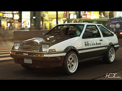 Toyota ae86 3d art