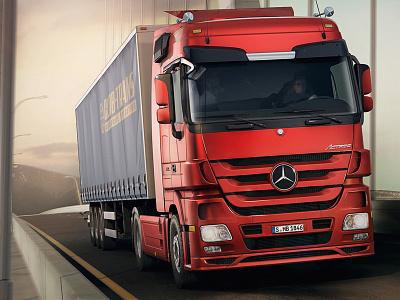 Benz Truck 3d art 3d艺术