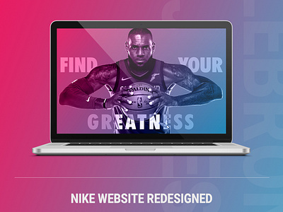 Nike e-commerce website re-designed adobe design illustration lebronjames nike type typography ui ux wacom intuos web website