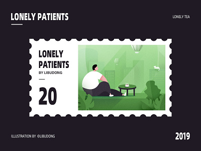 Lonely Patients—Tea design illustration 插图 设计