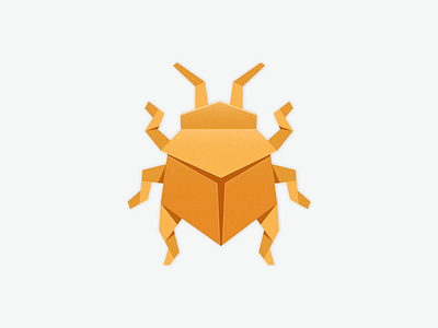 Origami Bug beetle bug design illustration origami paper