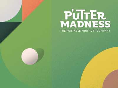 Putter Madness brand identity branding logo