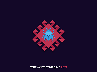 logo for Yerevan Testing Days brand branding bug design illustration logo testing vector